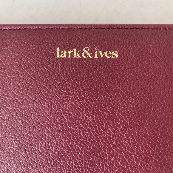 New! NWOT Lark & Ives continental snap wallet (Bordeaux / maroon with gold trim) - Picture 3 of 7